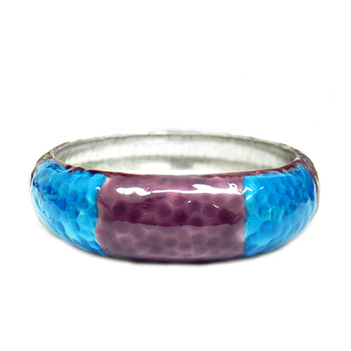 MULTI COLOR PURPLE AND BLUE MIXED HAND PAINTED ENAMEL BRACELET