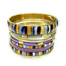 GOLD PURPLE BANGLE SET