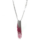 SILVER-FUCHSIA NECKLACES