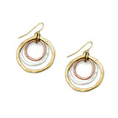 TRITONE GEOMETRIC CIRCLE EARRINGS