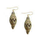 GOLD GOURD SHAPE FILIGREE EARRINGS