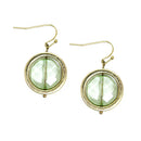 Round with Clear Bead Dangling Earrings         