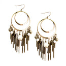 GOLD-MULTI BEADED EARRINGS