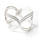 SILVER SATIN OVERLAP BRACELET