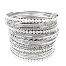 SILVER BANGLE SET