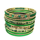 GOLD-GREEN BANGLE SET