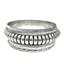 SILVER BANGLE SET